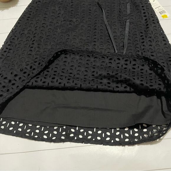 Apt. 9 NWT Black Eyelet Lace Aline Knee Length Skirt Women’s Size 8 - Picture 4 of 10